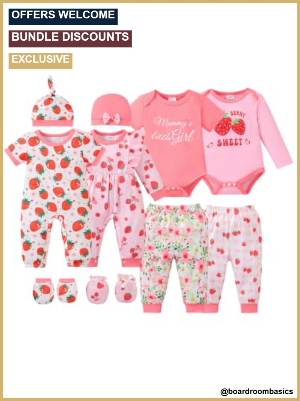 Baby Girl 12 PC Layette Set Newborn Preemie Outfits 0-18 Months